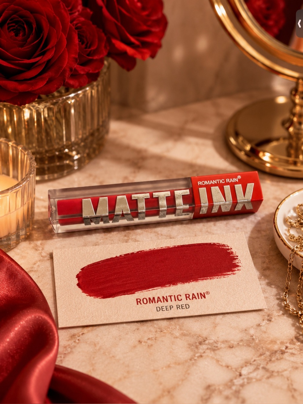 Matte Ink Liquid Lipstick - Romantic Rain Deep Red